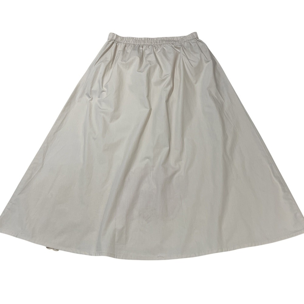 Laffaire Skirt Tan Maxi Bold Floral Embroidered Pull On Size L Artisanal Artsy - Picture 3 of 13